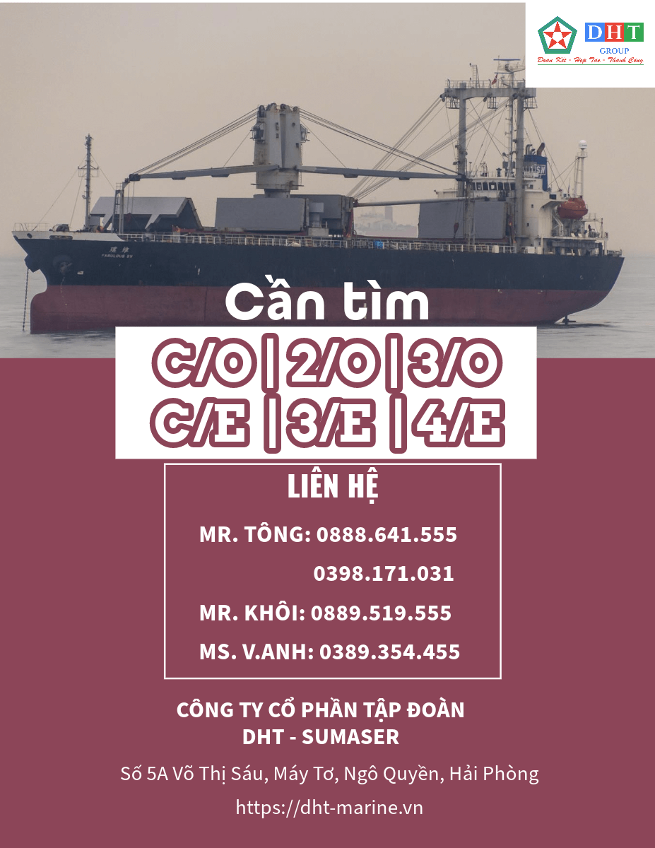 Tuyển dụng các vị trí nhập tàu tháng 11 và 12 tại DHT - Sumaser